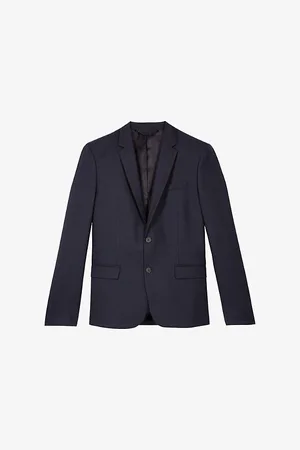 The Kooples Mens Single-Breasted Notch-Lapel Wool Blazer