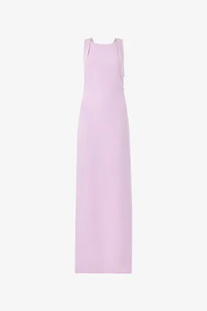 Whistles Womens Tie-Back Sleeveless Stretch-Woven Maxi Dress