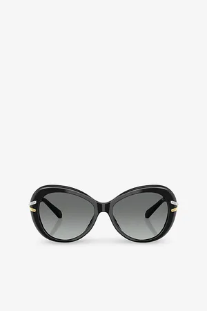 Swarovski Womens Sk6026 Butterfly Crystal-Pave Acetate Sunglasses
