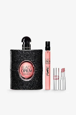 Saint Laurent Womens Black Opium Eau De Parfum and Loveshine Balm Gift Set 90ml
