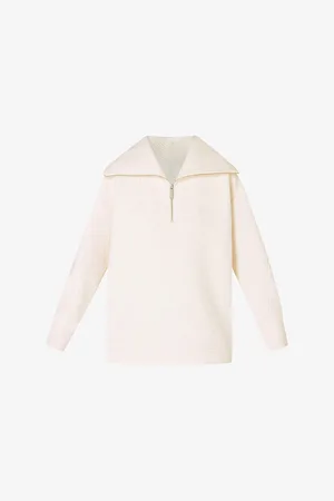 Sweaty Betty Womens Radiant Half-Zip Relaxed-Fit Stretch-Jersey Sweatshirt