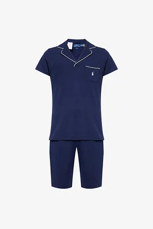 Ralph Lauren Mens Interlock Short-Sleeve Cotton-Jersey Pyjama Set