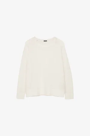 Joseph Womens Round-Neck Long-Sleeve Cashmere Jumper