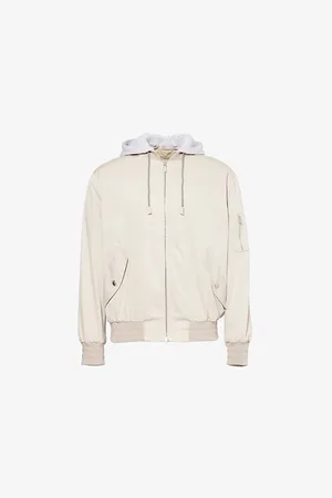 ELEVENTY Mens Hooded Two-Buttoned-Pockets Relaxed-Fit Silk Jacket