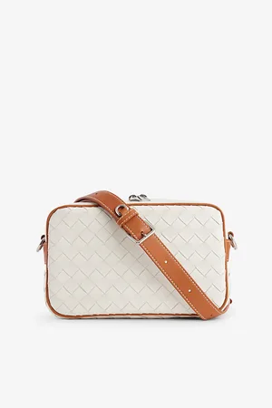 Bottega Veneta Mens Intrecciato Small Leather Cross-Body Bag