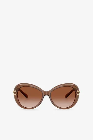 Swarovski Womens Sk6026 Butterfly Crystal-Pave Acetate Sunglasses