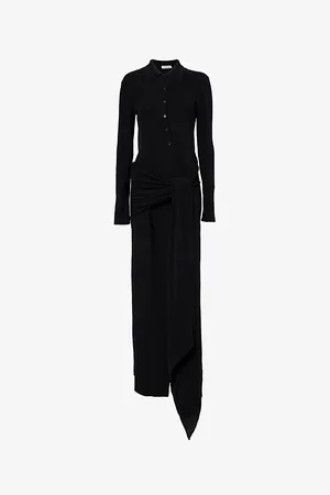 AYA MUSE Womens Saros Draped Knitted Maxi Dress