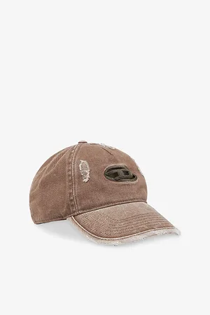 Diesel Mens C-Ball-Utlt Distressed Denim Baseball Cap