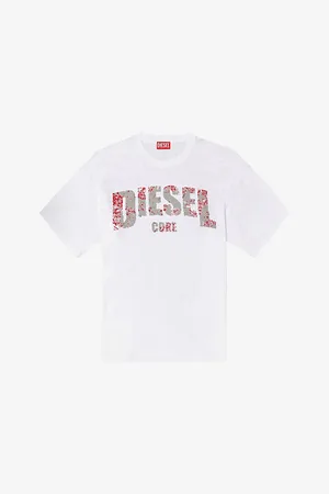 Diesel Mens T-Adjust-R25 Brand-Print Cotton-Jersey T-Shirt