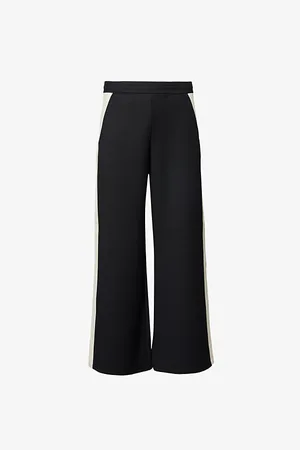 Alexander McQueen Mens Side-Strip Straight-Leg Woven Track Bottoms