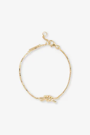 Bottega Veneta Womens Knot 18ct Yellow-Gold Plated Sterling-Silver Bracelet