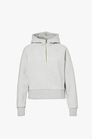 Lululemon Womens Restore Half-Zip Relaxed-Fit Cotton-Blend Hoody