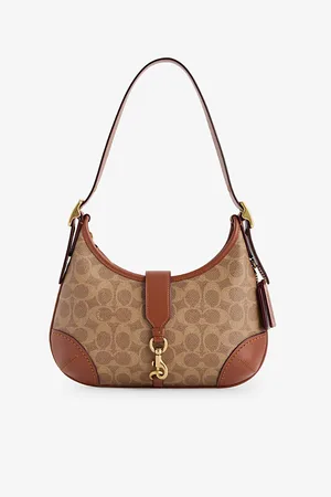 Coach Womens Signature Hamptons Canvas Hobo Bag