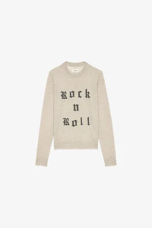 Zadig & Voltaire Womens Ivy Text-Logo Intarsia Merino-Wool Jumper