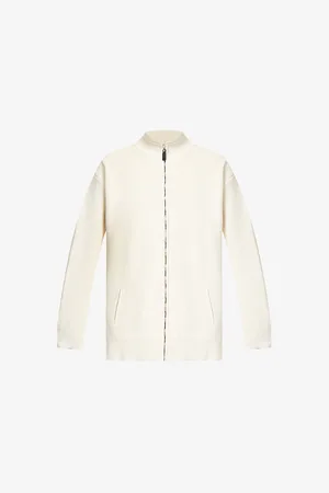 Balenciaga Mens Intertwined Logo-Embroidered Oversized Knitted Jumper