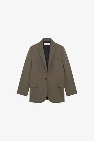 IRO Womens Chalan Single-Breasted Stretch-Woven Blazer