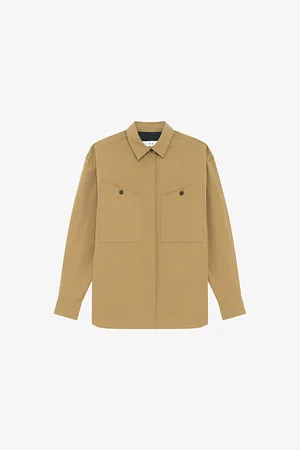 IRO Womens Nolani Oversized-Fit Cotton and Linen-Blend Shirt