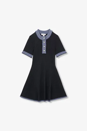 Reiss Contrast-Trim Ribbed Knitted Dress 4-13 Years