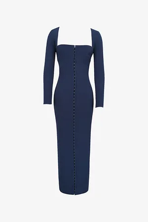 House Of Cb Womens Corinthia Long-Sleeve Bodycon Stretch-Woven Maxi Dress