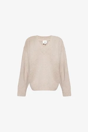 Reformation Womens Jadey V-Neck Cashmere Jumper