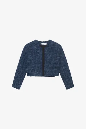 IRO Womens Baluna Round-Neck Tweed Jacket