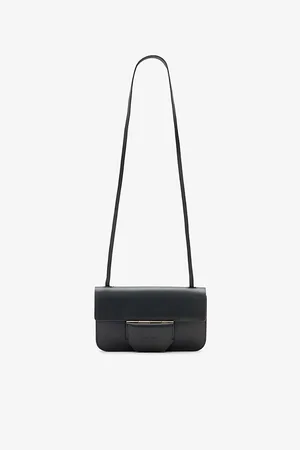 AllSaints Womens Ann Logo-Debossed Leather Cross-Body Bag