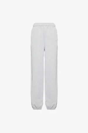 alo Womens Accolade 3D-Logo Straight-Leg Cotton-Blend Jersey Jogging Bottoms