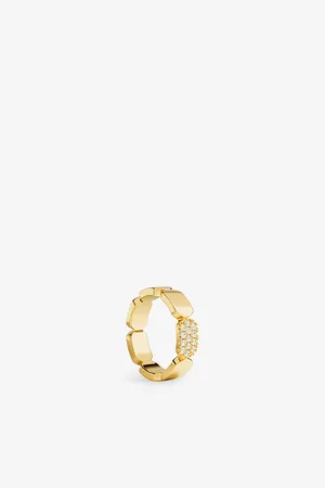 APM Monaco Womens Dainty 18ct -Plated Alloy and Cubic Zirconia Ring