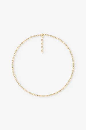 APM Monaco Womens Hiver 18ct Yellow Gold-Plated Metal and Cubic Zirconia Chain Necklace