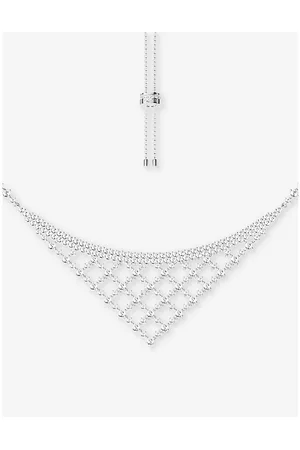 APM Monaco Womens Maille Rivet Sterling- and Cubic Zirconia Necklace