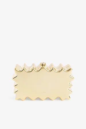 Cult Gaia Womens Paloma Metal Clutch Bag