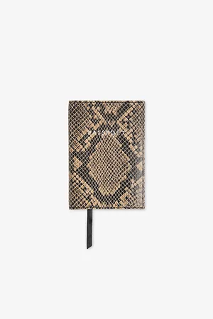 Whistles Snake-Effect Leather Passport Holder