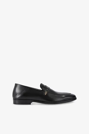 Kurt Geiger Mens Fraser Studded-Strap Leather Loafers