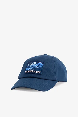 Casablanca Mens Rubber-Patch Cotton-Twill Cap