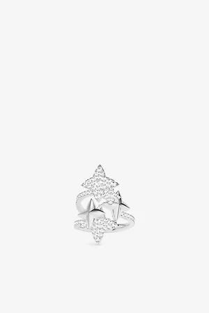 APM Monaco Womens Intertwined Météorites Sterling- and Cubic Zirconia Ring