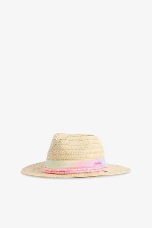 Billieblush Wide-Brim Ribbon Straw Hat
