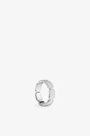 APM Monaco Womens Dainty Pavé Sterling- and Cubic Zirconia Ring