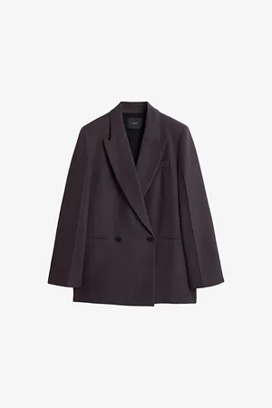 Joseph Womens Joly Double-Breasted Wool and Silk Jacket