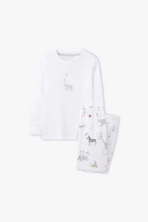 The Little White Company Party Animals Slim-Fit Organic Cotton Pyjamas 1-6 Years