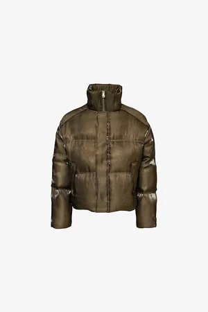 Only the Blind Mens Funnel-Neck Padded Regular-Fit Shell-Down Jacket