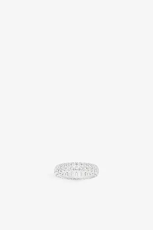 APM Monaco Womens Pavé Sterling- and Cubic Zirconia Ring