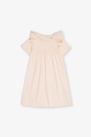 Chloé Frilled Short-Sleeves Cotton-Jersey Dress 4-12 Years