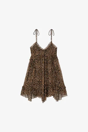 The Kooples Womens -Print Sleeveless Woven Mini Dress