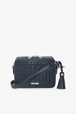 ASPINAL OF LONDON Womens Interlock-Weave Leather Camera Bag