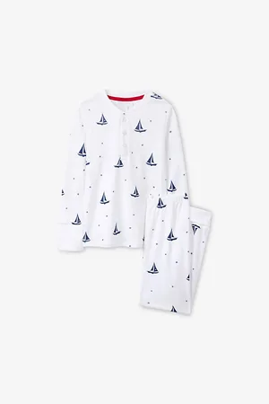 The Little White Company Sailboat Slim-Fit Cotton Pyjama Set 1-5 Years