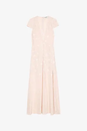 Zadig & Voltaire Womens Ravir Heart-Pattern Silk Maxi Dress