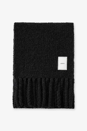 Joseph Womens Fringed Knitted Scarf
