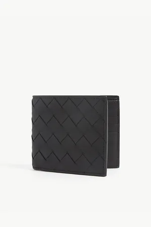 Bottega Veneta Mens Intrecciato Leather Bifold Wallet