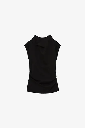 Reiss Womens Cobi Sleeveless Stretch-Woven Top