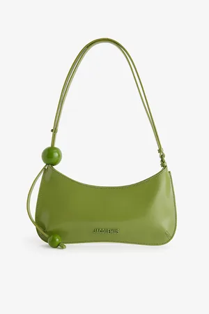 Jacquemus Womens Le Bisou Perle Leather Shoulder Bag